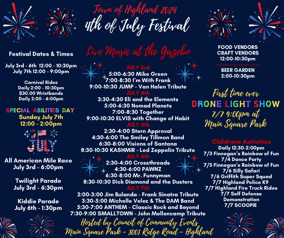 Highland’s July 4th 5 Day Festival